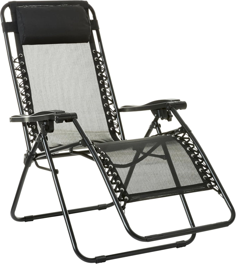 (QUEIMA DE ESTOQUE) Cadeira Dobrável Reclinável de Alta Resistencia (suporta até 150kg) + Almofada e Suporte de Brinde + 1 COPOP STANLEY